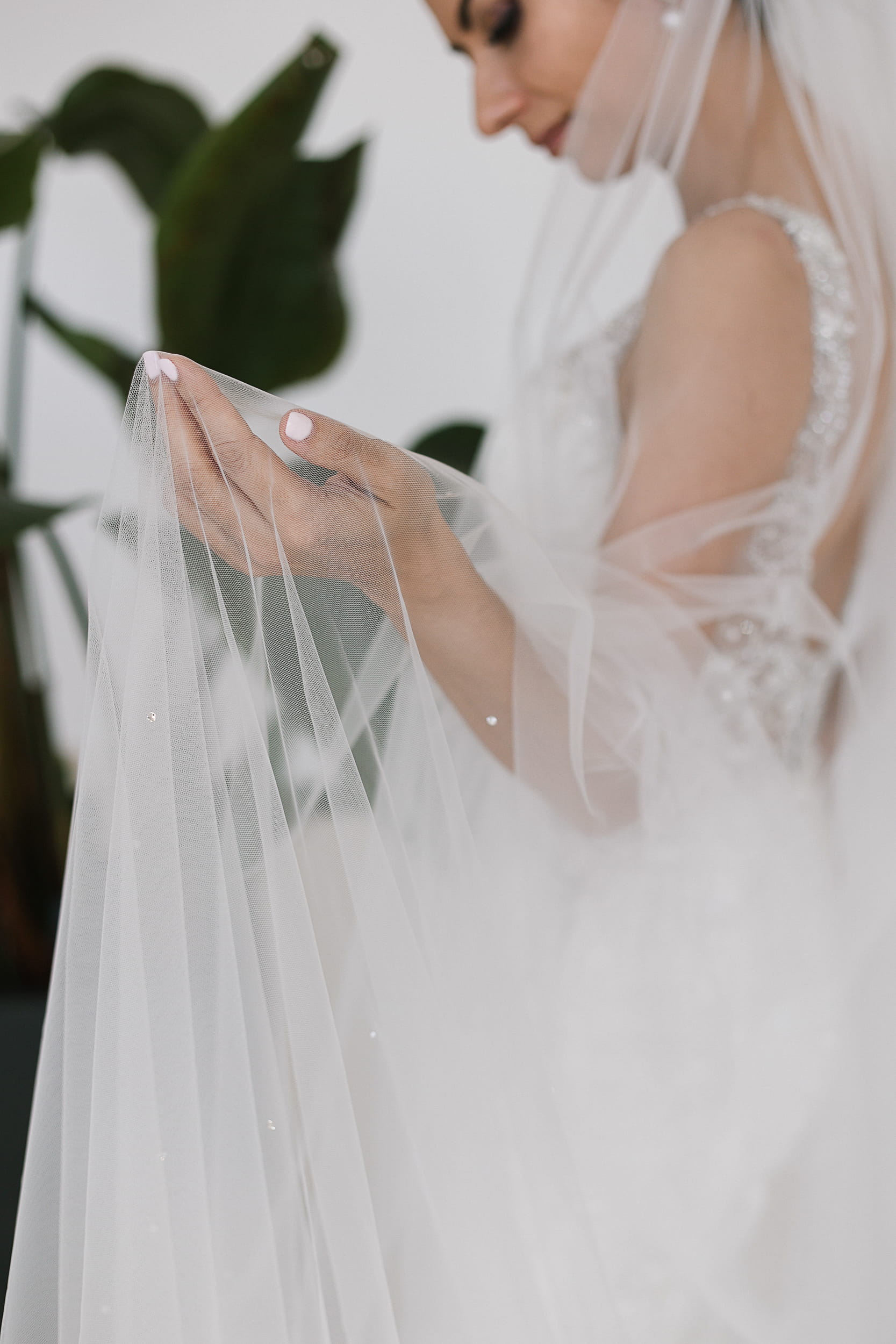 Alexandra - Swarovski Crystal Beads Wedding Veil - Image 4
