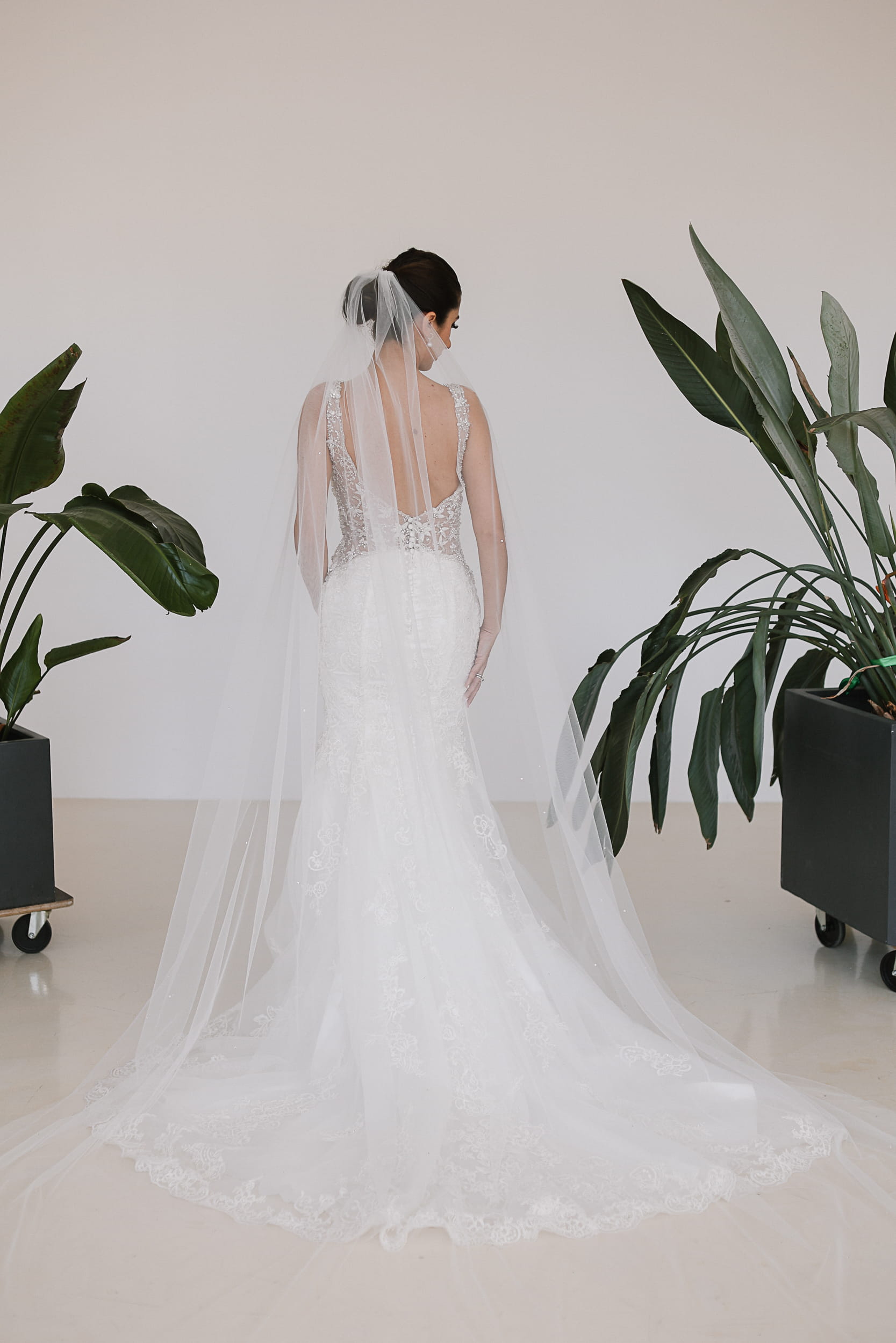 Alexandra - Swarovski Crystal Beads Wedding Veil - Image 5