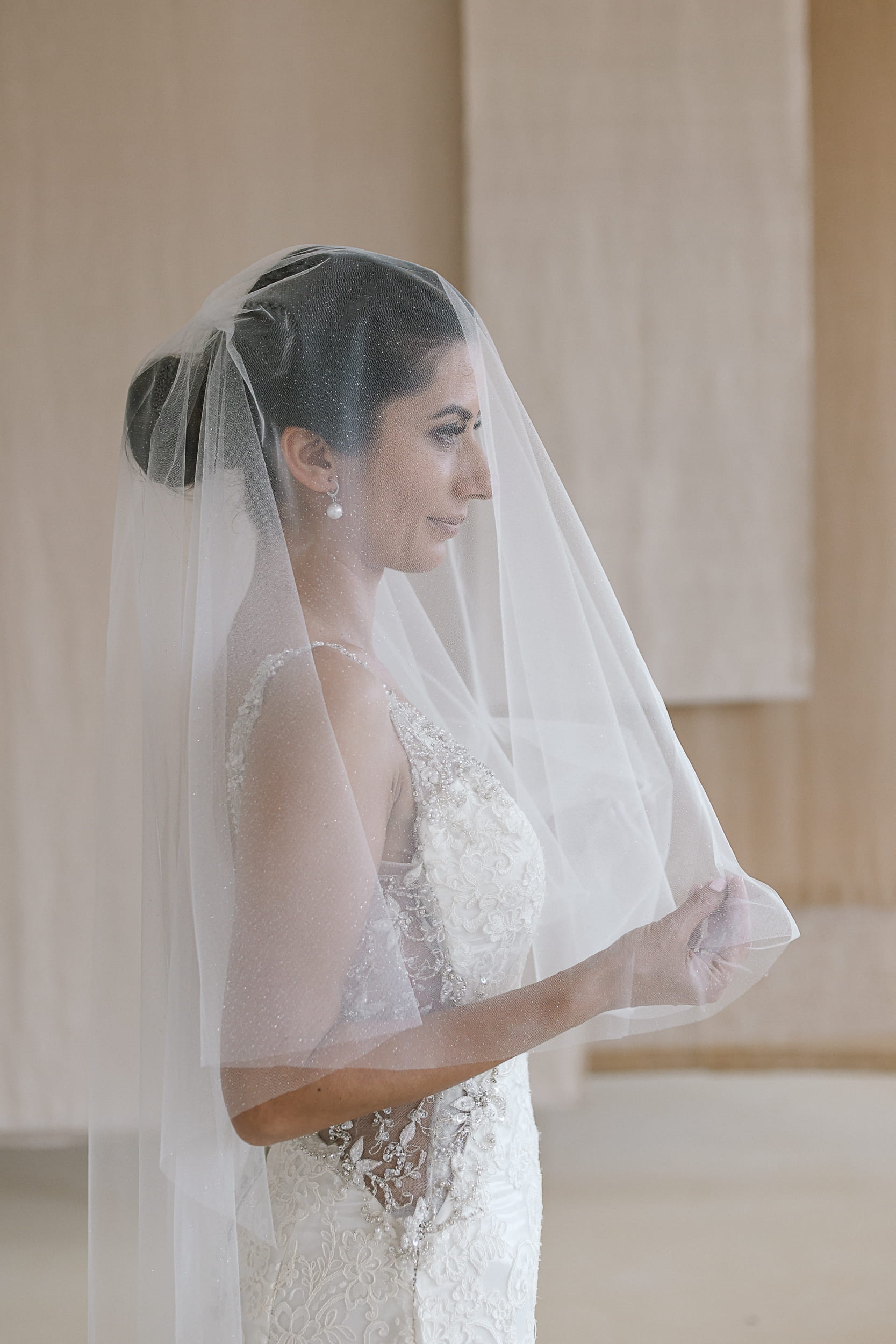 Amara - Double Tier Fine Glitter Wedding Veil