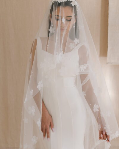 Aria - Pearl and Flower Wedding Cape