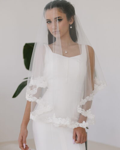 Ariaella - Double Tier Lace Wedding Veil