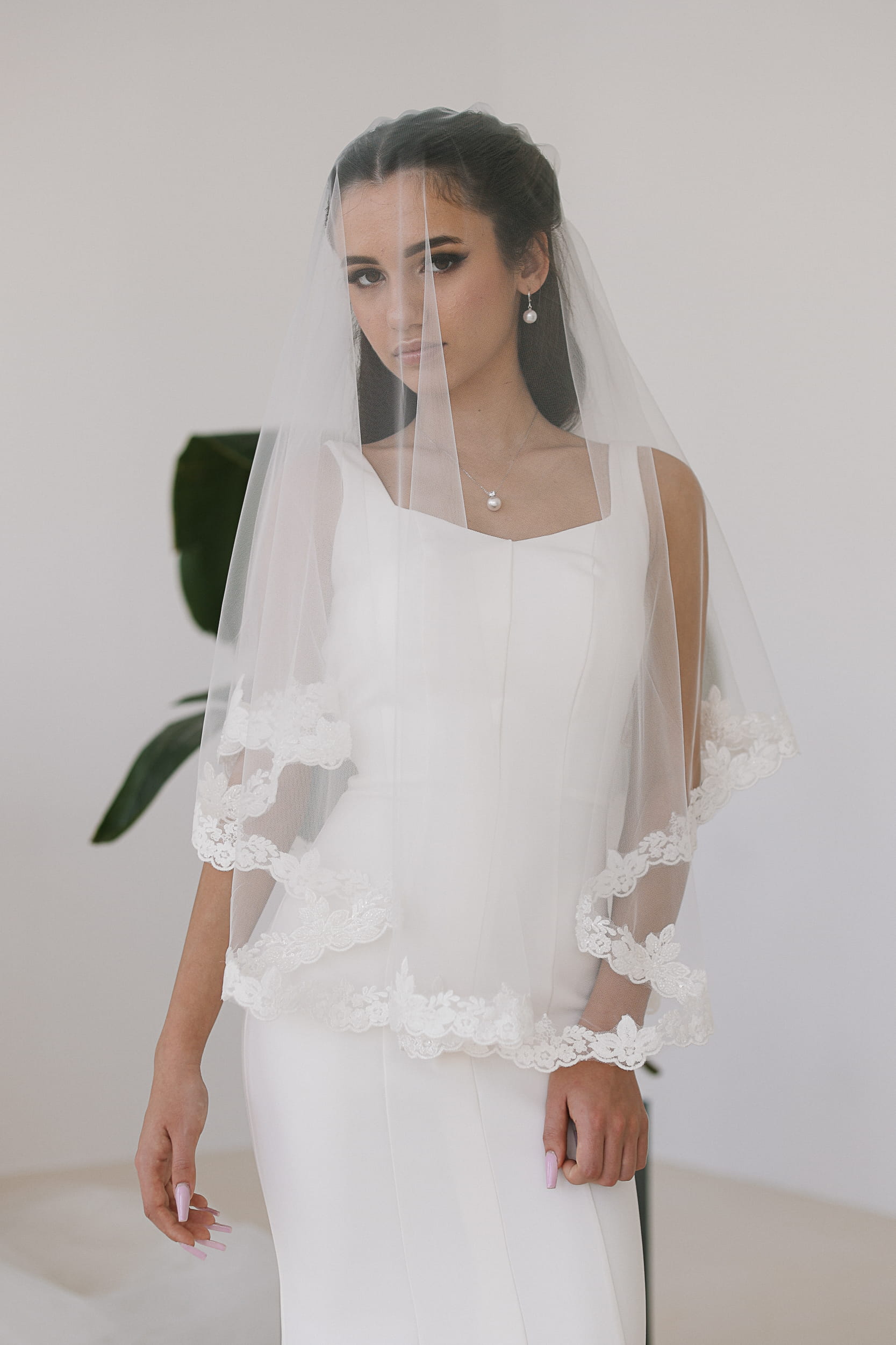 Ariaella - Double Tier Lace Wedding Veil