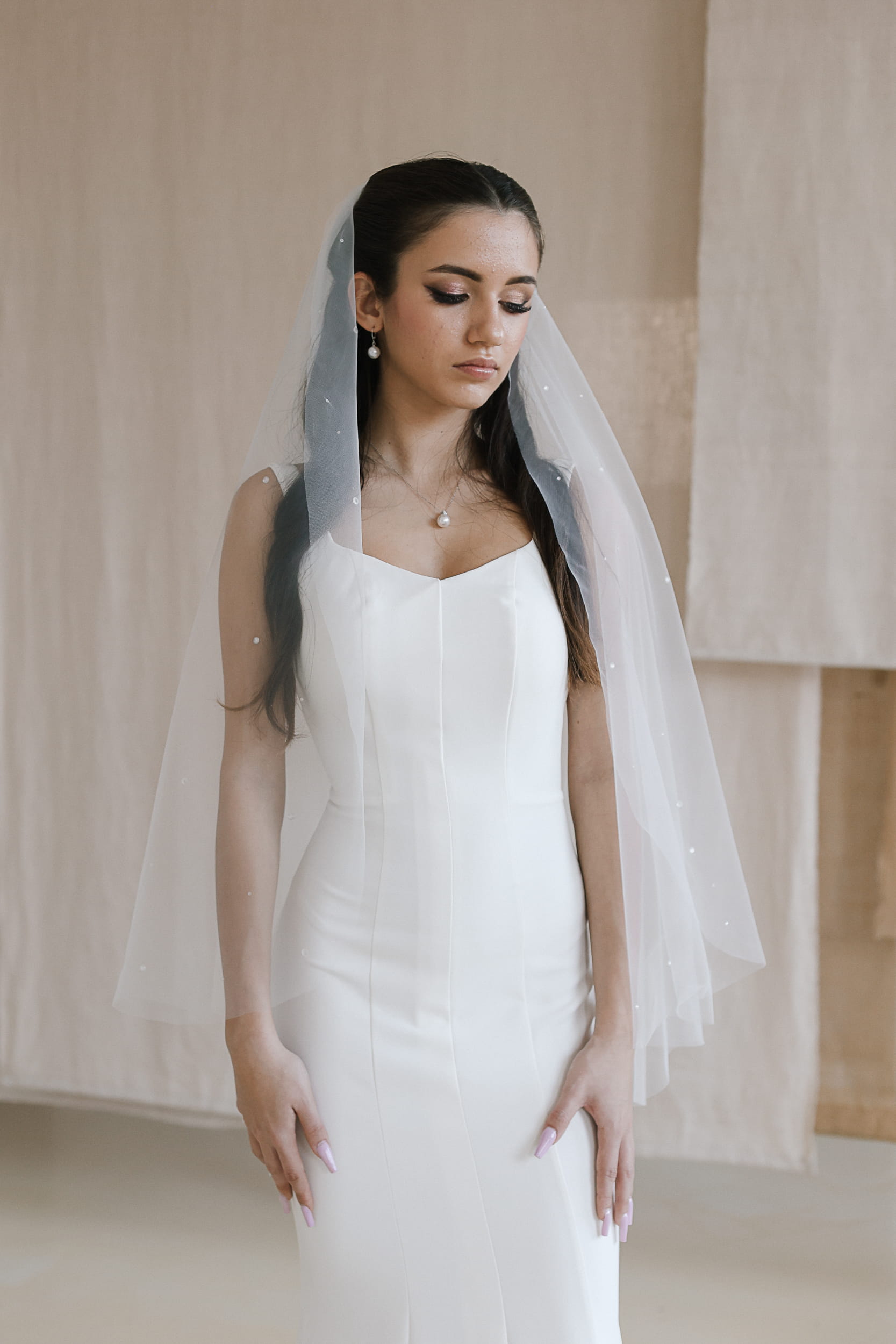 Delia - Raindrops Wedding Veil - Image 4