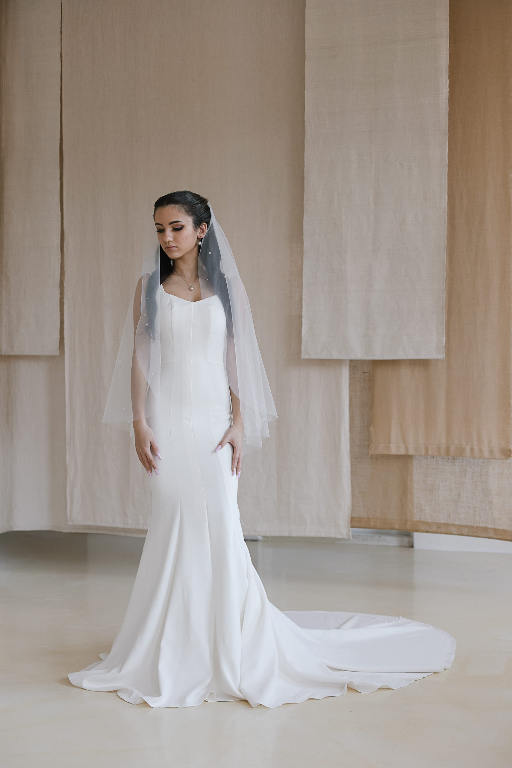 Delia - Raindrops Wedding Veil - Image 3