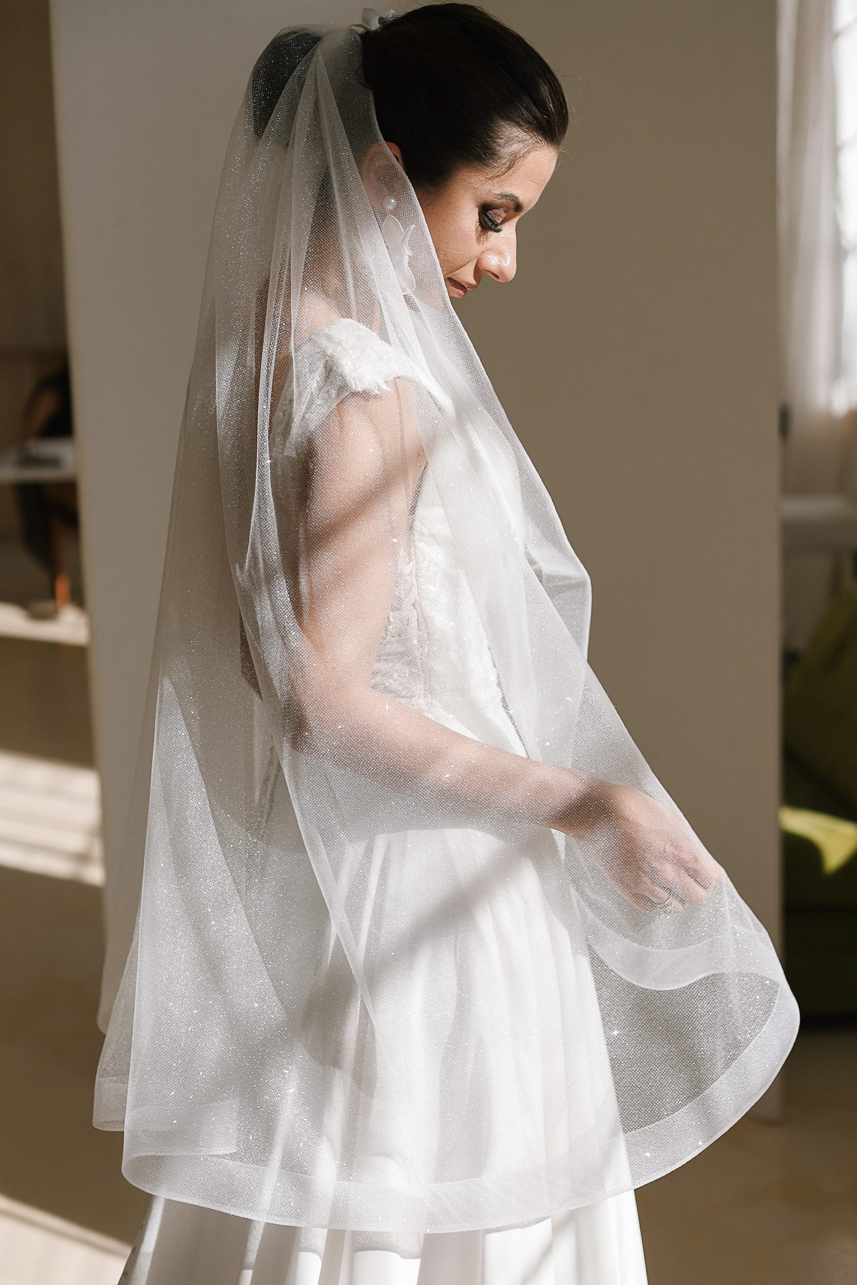 Eveline - Very Glittery Wedding Veil - Image 4