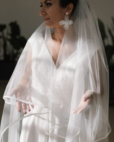 Florentina - Cathedral Double Tier with Sparkle Edge Wedding Veil