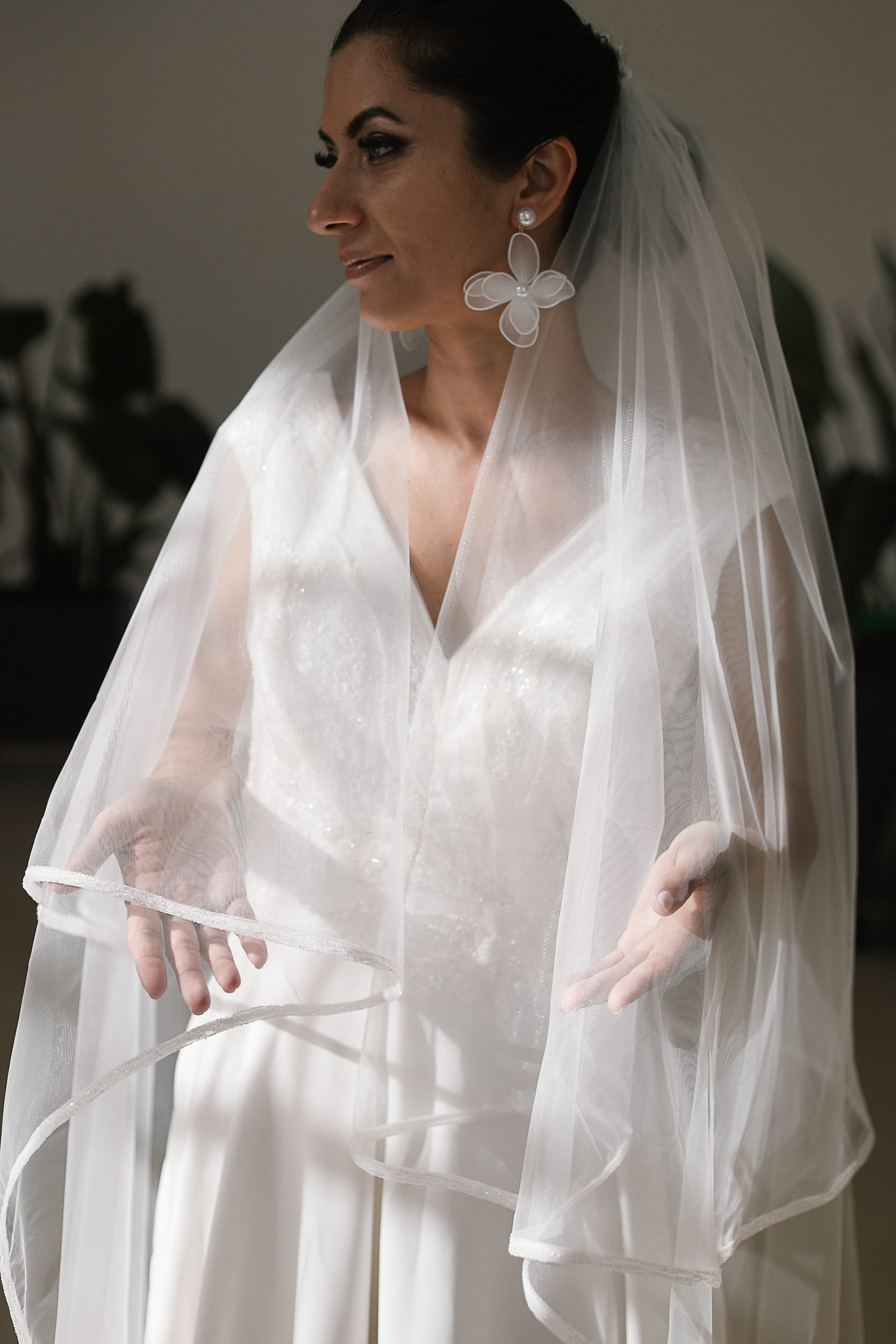 Florentina - Cathedral Double Tier with Sparkle Edge Wedding Veil