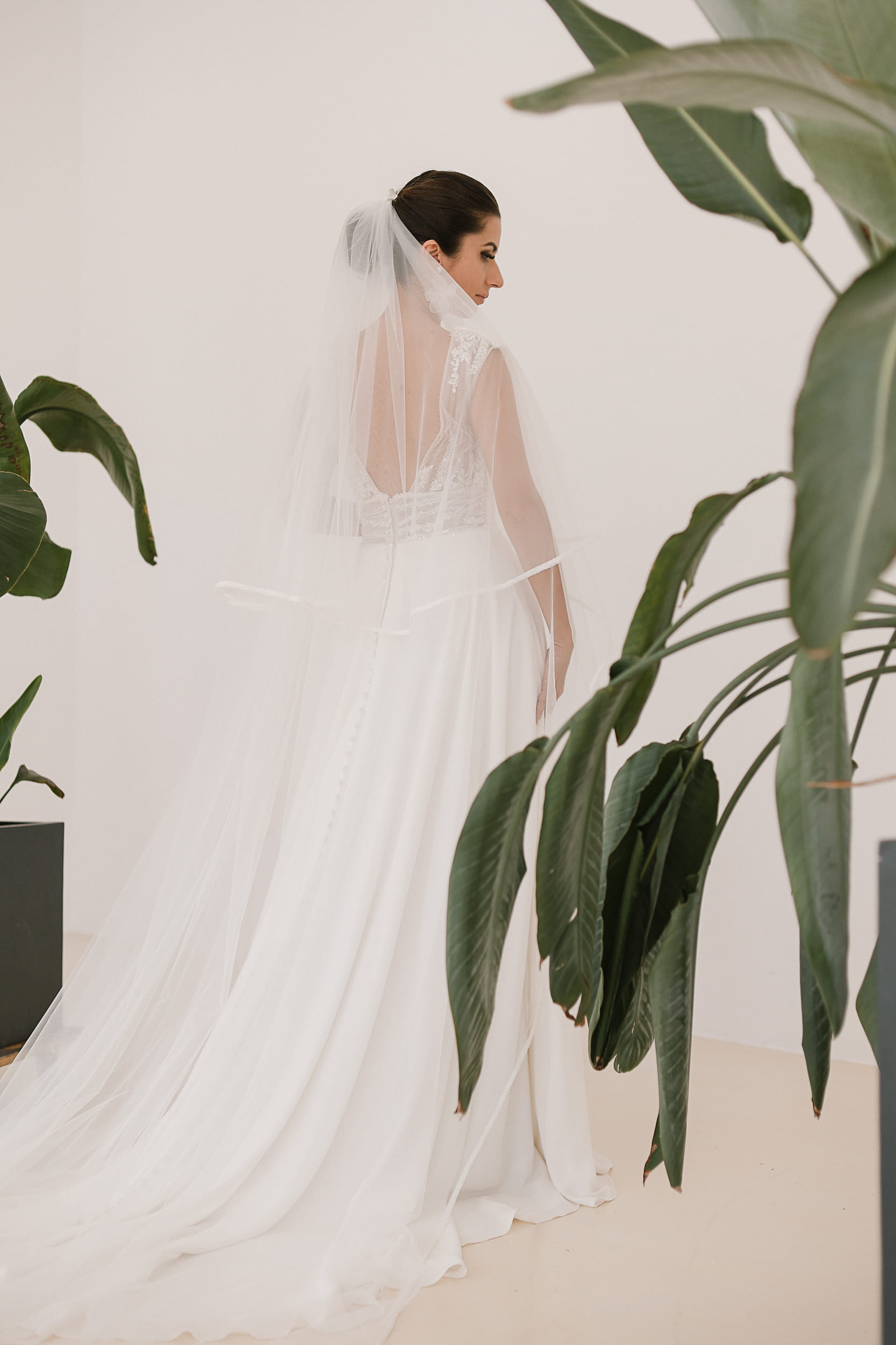 Florentina - Cathedral Double Tier with Sparkle Edge Wedding Veil - Image 3