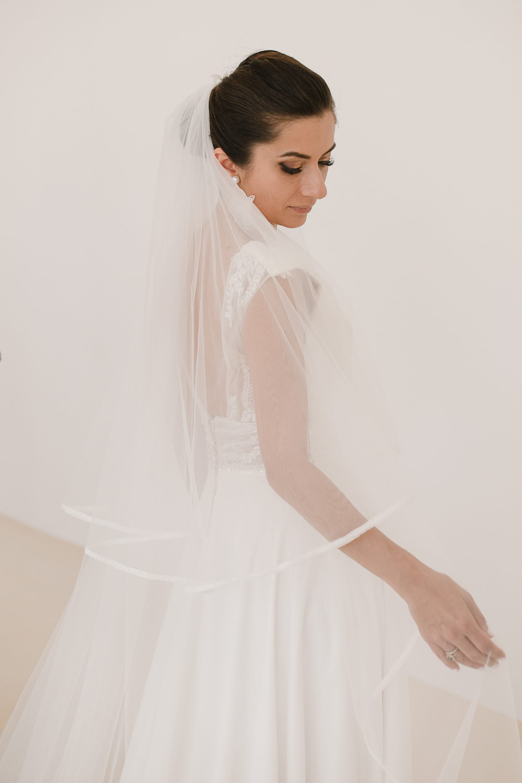 Florentina - Cathedral Double Tier with Sparkle Edge Wedding Veil - Image 2