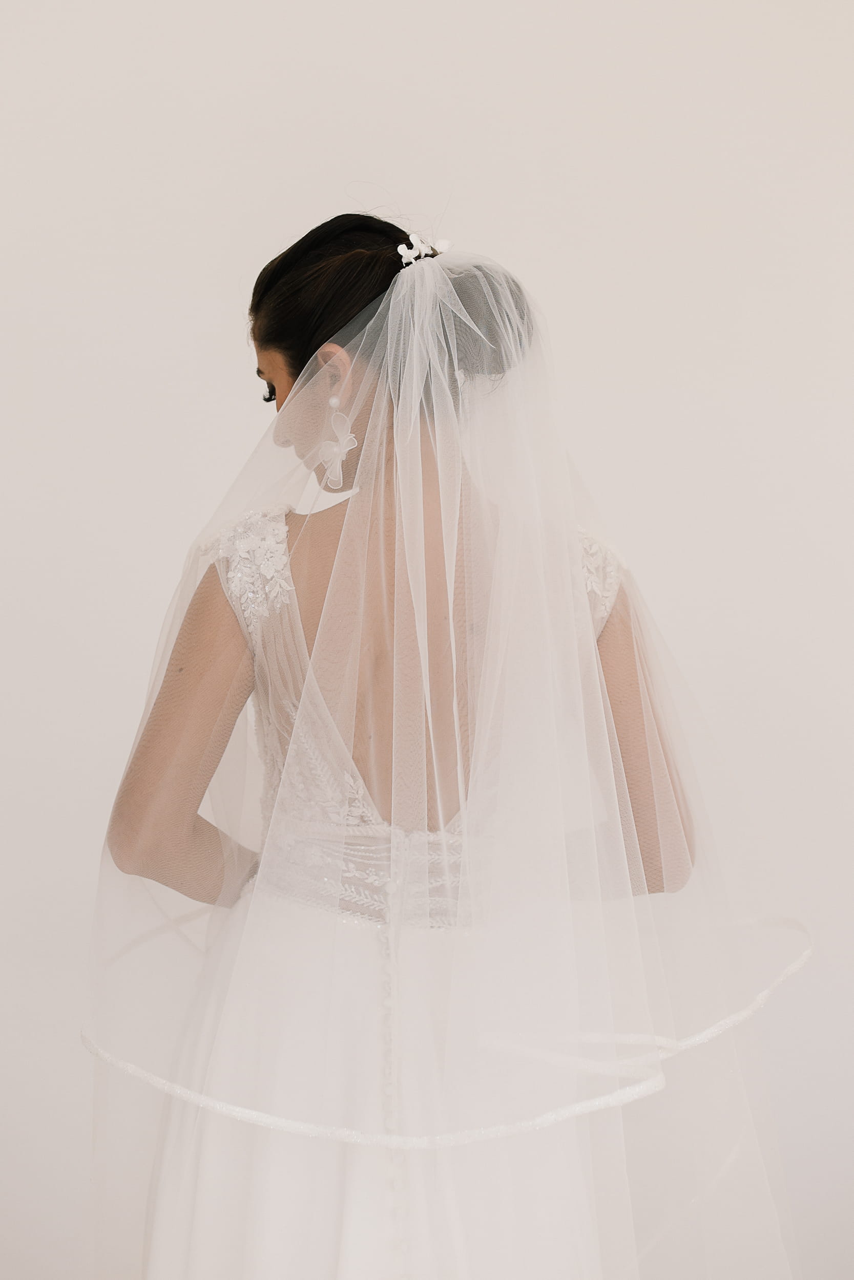 Florentina - Cathedral Double Tier with Sparkle Edge Wedding Veil - Image 6