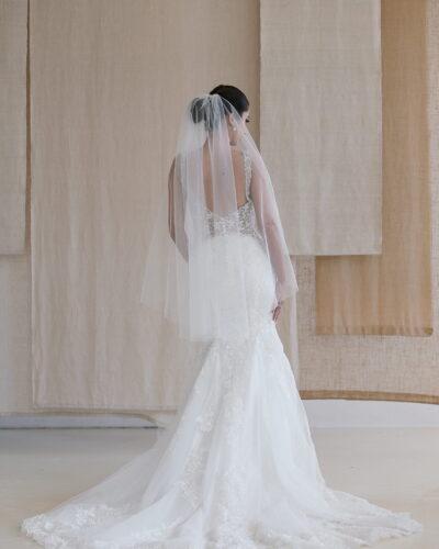 Myra - One Tier Fine Glitter Wedding Veil